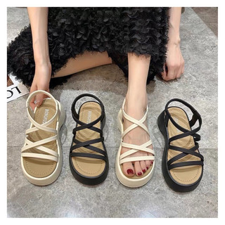 Sandal nữ quai mảnh dây chéo  đế cao 5p phong cách hottend 2023