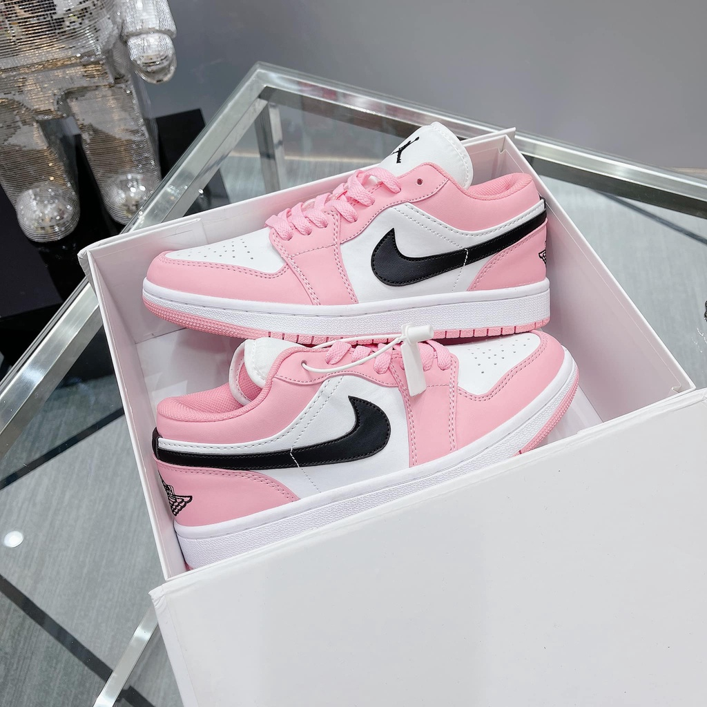 Giày sneaker JD1 Mid Hồng Cổ cao Cao Cấp Nhập Khẩu Jordan JD Pink Black