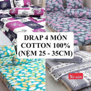 Drap Cotton 100% ga trãi giường cao cấp