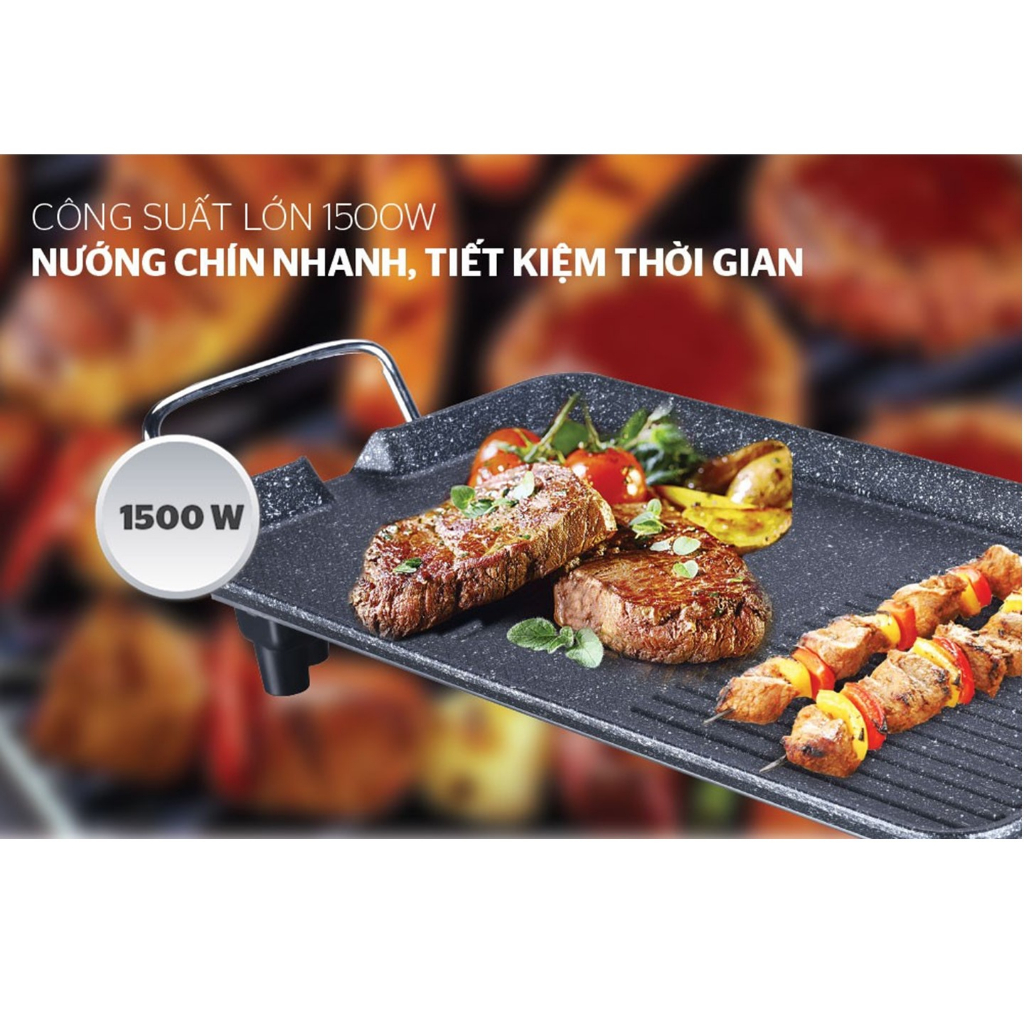 Bếp nướng điện Sunhouse SHD4607 công suất 1500W nướng nhanh hàng chính hãng-KIMBAO