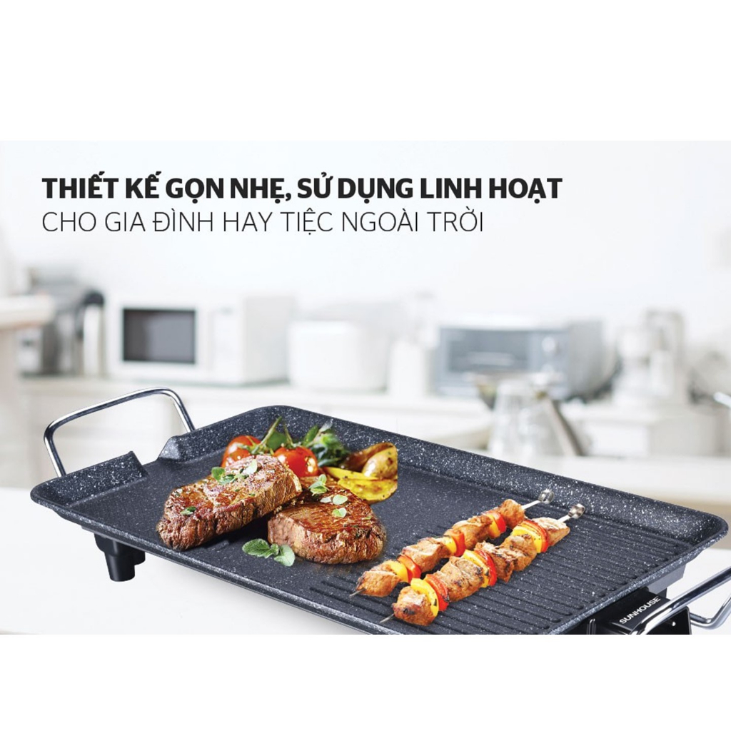 Bếp nướng điện Sunhouse SHD4607 công suất 1500W nướng nhanh hàng chính hãng-KIMBAO