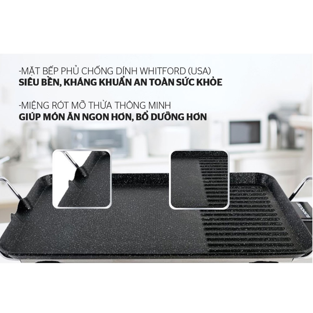 Bếp nướng điện Sunhouse SHD4607 công suất 1500W nướng nhanh hàng chính hãng-KIMBAO