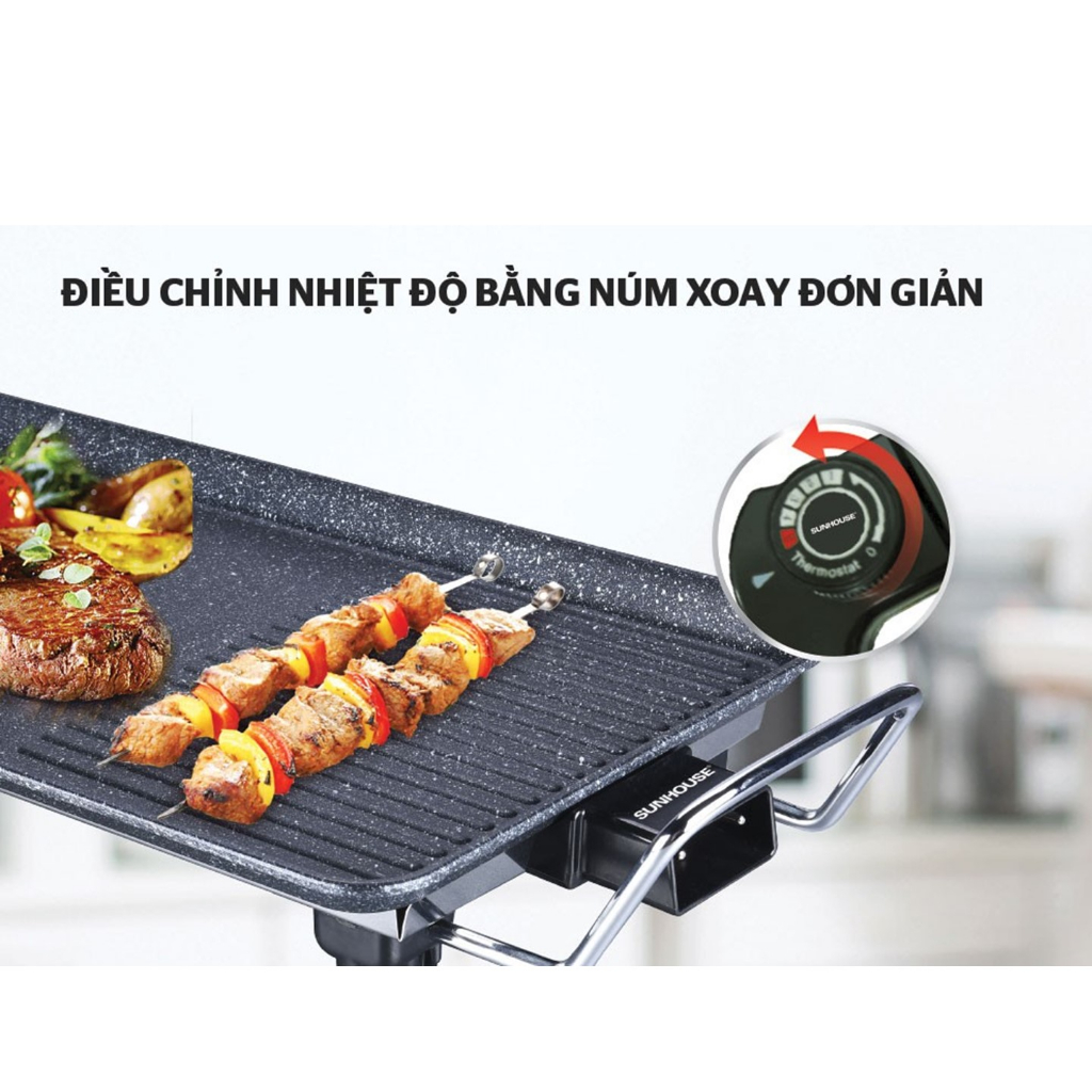Bếp nướng điện Sunhouse SHD4607 công suất 1500W nướng nhanh hàng chính hãng-KIMBAO