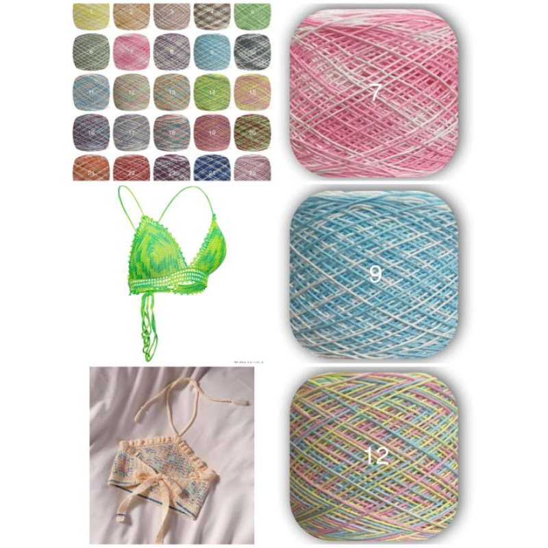 🪷 LOANG 🪷Cotton Việt Nam 1mm Màu Loang Craft Yarn 🪷