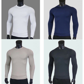 Áo Giữ Nhiệt Nam - Áo Dài Tay Nam Body cổ thấp mặc trong giữ ấm mùa đông Co Dãn 2 Chiều thoải mái vận động