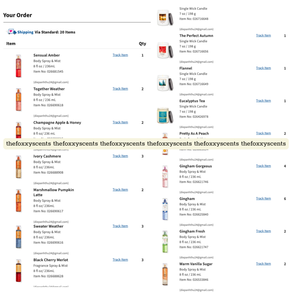 TRỌN BỘ IVORY CASHMERE -  Bath&BodyWorks