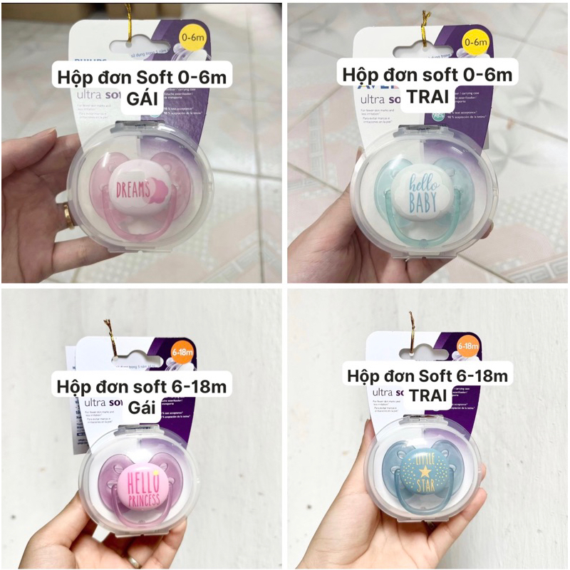 Ti giả Avent Ultra Air, Ultra Soft chỉnh nha đầu dẹt