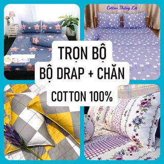 Drap + chăn ) cotton 100% có in logo cty cao cấp