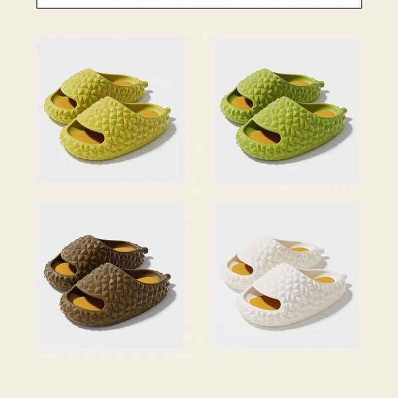 Dép sầu riêng quai ngang đúc liền khối Dép hình trái sầu riêng