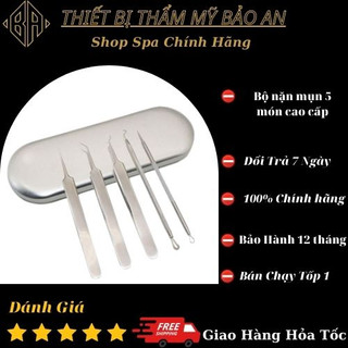 Bộ nặn mụn 5 món cao cấp | dụng cụ nặn mụn 5 món