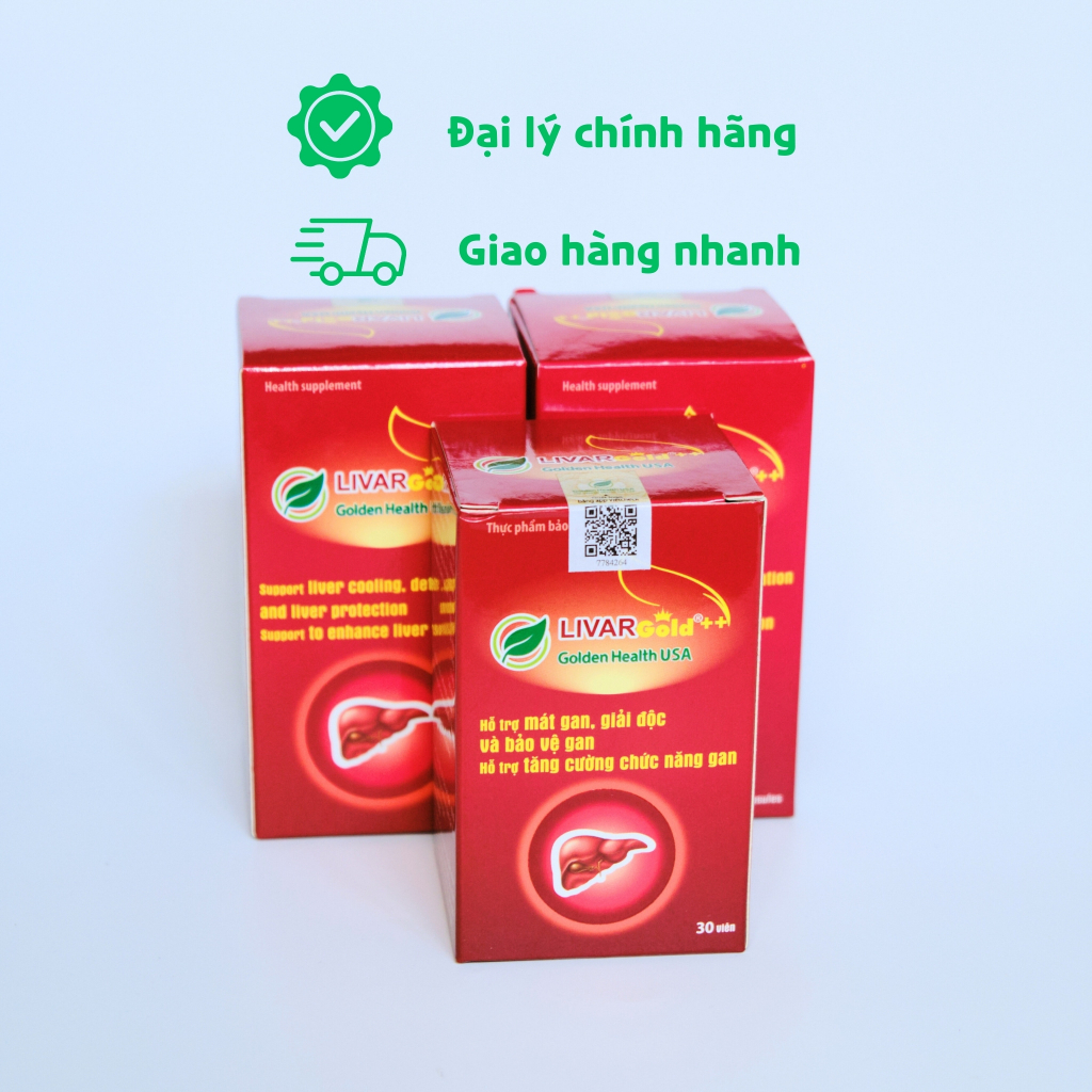 LIVAR GOLD Giúp Giải Độc Gan, Hạ Men Gan, Tăng Cường Chức Năng Gan.-