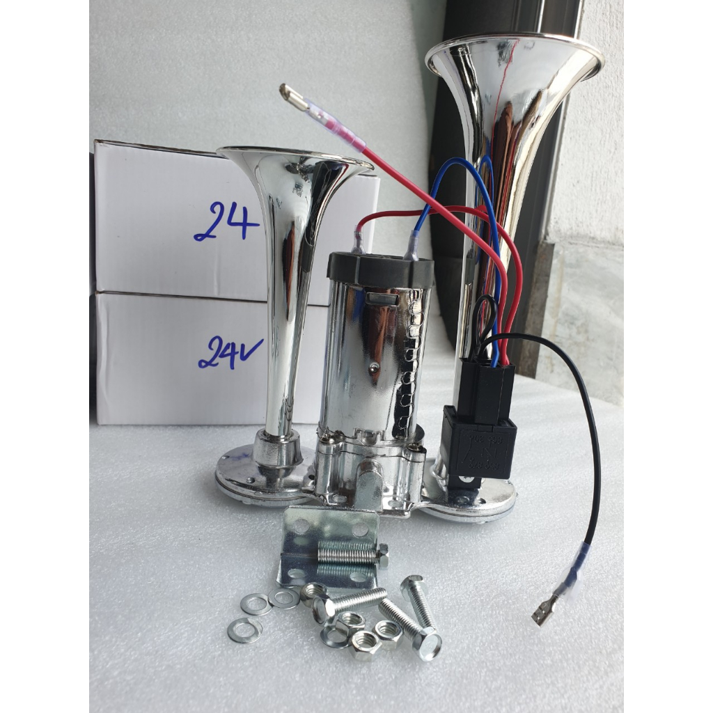 Còi sinh hơi 2 loa 12v-24v