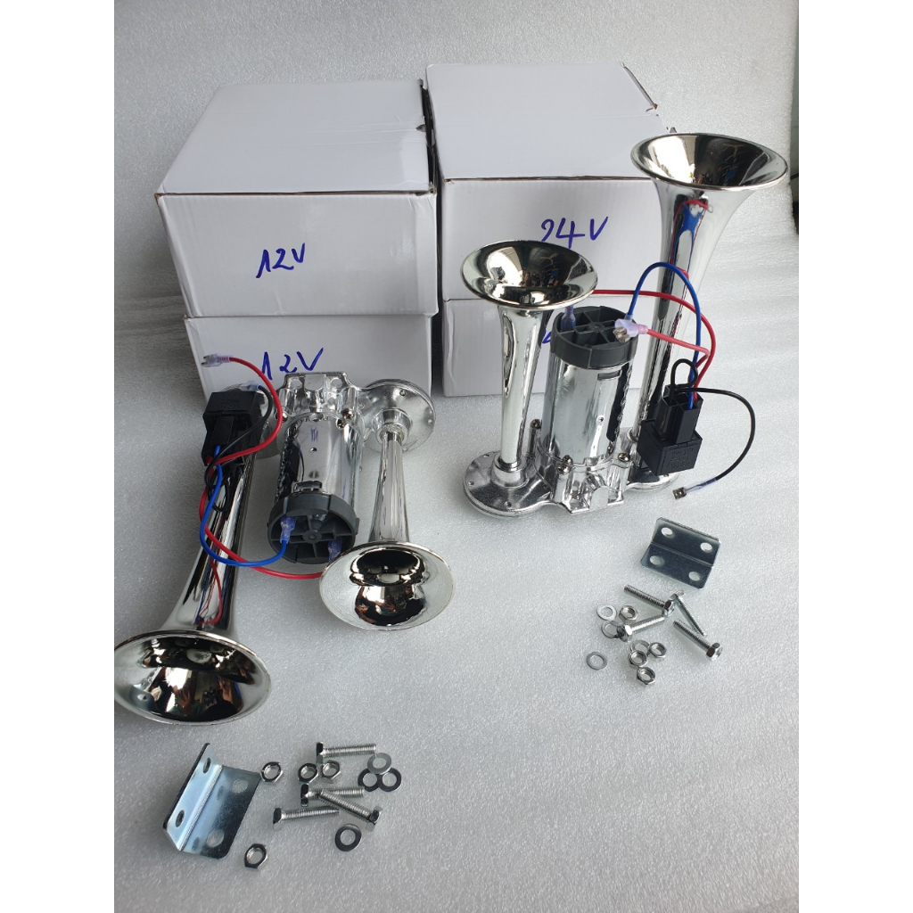 Còi sinh hơi 2 loa 12v-24v