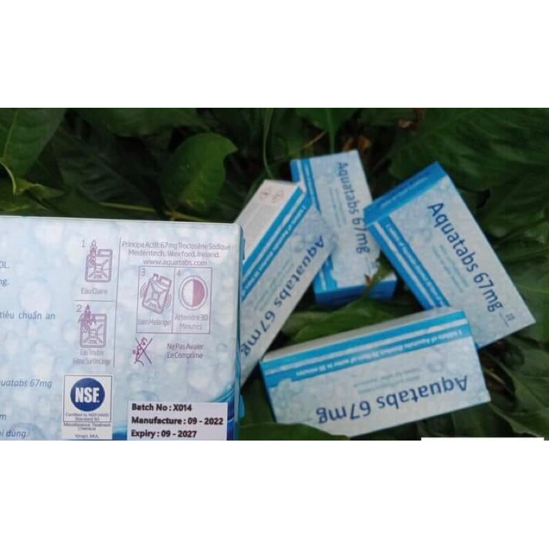 Viên lọc nước Aquatabs 67mg (hộp 100v)