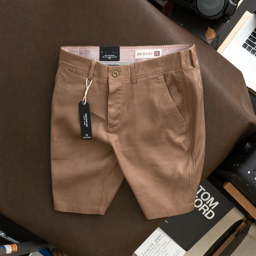 Quần short nam, Quần short linen vải mềm mịn thoáng mát, form regular fit - Bravery