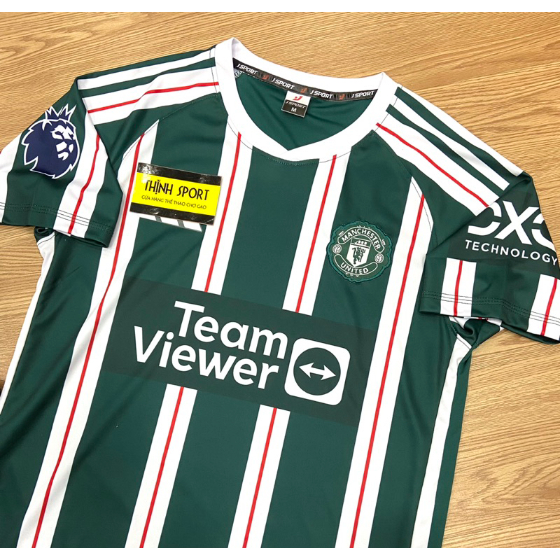 Áo đá banh MU xanh rêu, Áo bóng đá MU in tên số theo yêu cầu