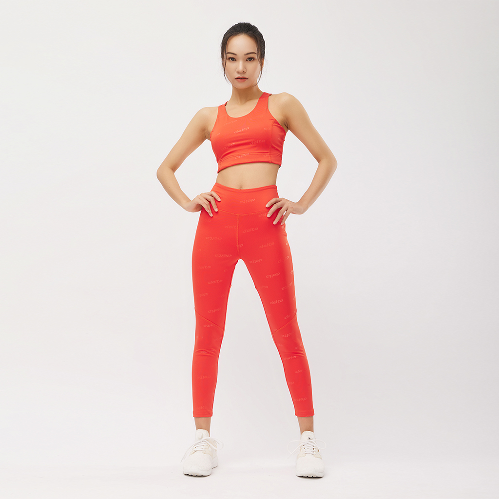 Bộ Đồ Tập Quần Legging Và Áo Bra Thể Thao Nữ DELTA LE079W1-BR062W1 DRI-AIR In Ép Nổi