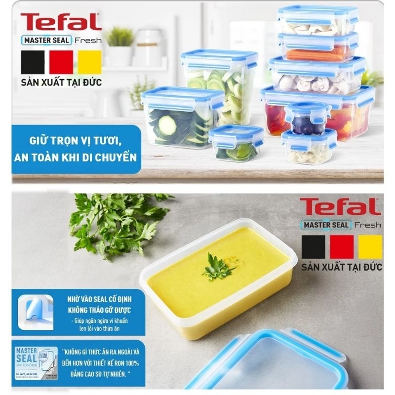 Hộp nhựa vuông Tefal 850ml