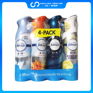 Set 4 Xịt phòng khử mùi Febreze Air Refresher Spray