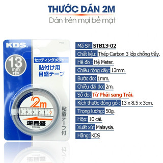Thước dán số đo từ phải sang trái KDS