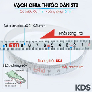 Thước dán số đo từ phải sang trái KDS