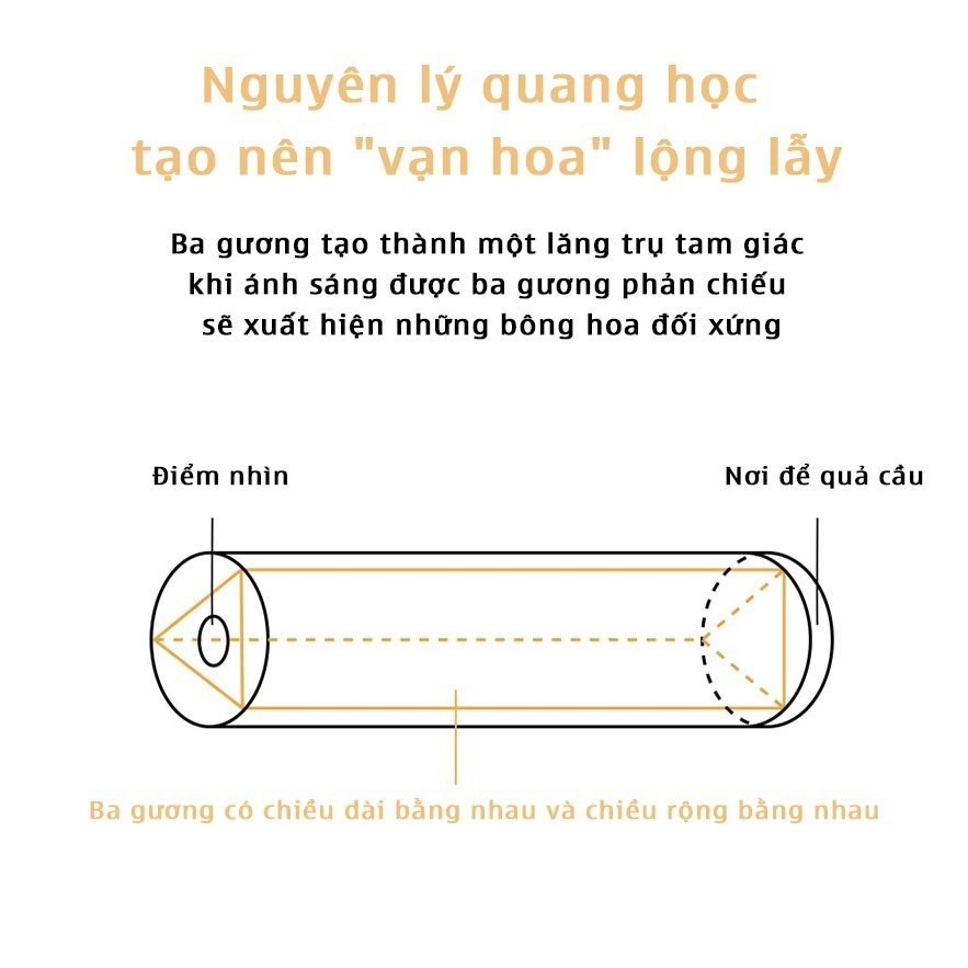 Kính vạn hoa lung linh nhiều màu sắc size to 19cm mới nhất 2023