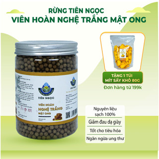 Viên Nghệ Trắng Mật Ong QNA FARM, Tinh Bột Nghệ Trắng Rừng Tiên Phước Quảng Nam, Hũ 500gr