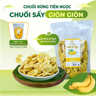 Chuối sấy giòn qna farm, thơm ngon giòn rụm, ăn kiêng, giảm cân, chuối rừng tiên phước quảng nam, túi 300g