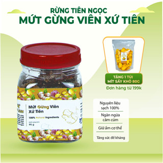  Mứt Gừng Viên QNA Farm Gừng Rừng Tự Nhiên Vị Cay Nhẹ Thơm Nồng 100% Tự Nhiên Hộp 95g 