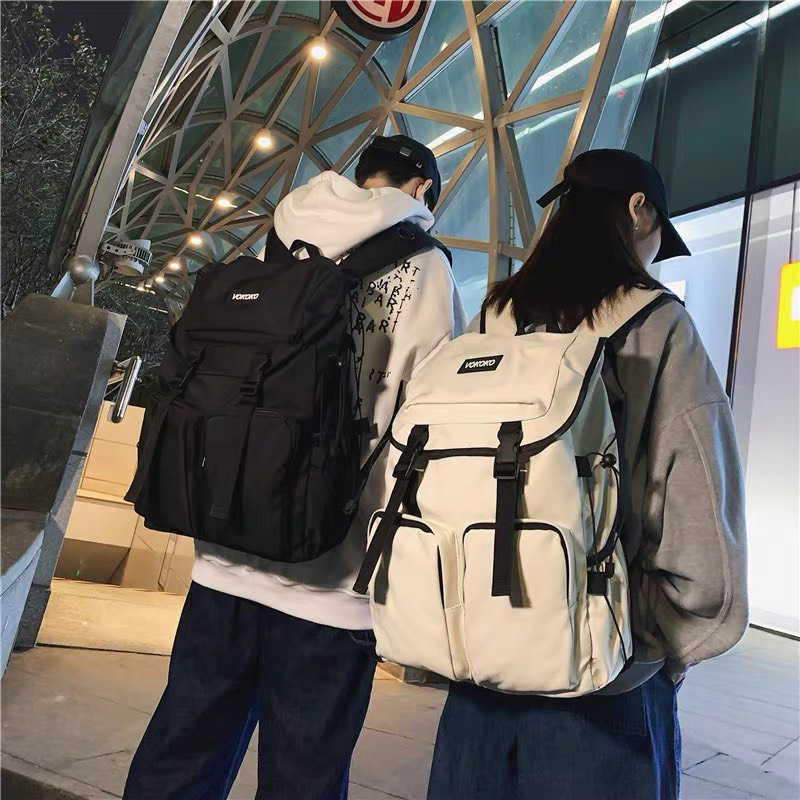 Balo Ulzzang Hàn Quốc Nam Nữ Basic Trơn Du Lịch Đi Học Đi Chơi Vừa Laptop 15,6 Inch