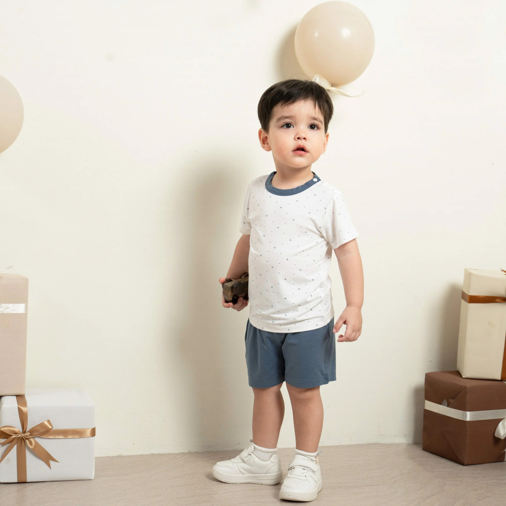 Bộ cộc tay cúc vai cotton mềm BU Glory 2023