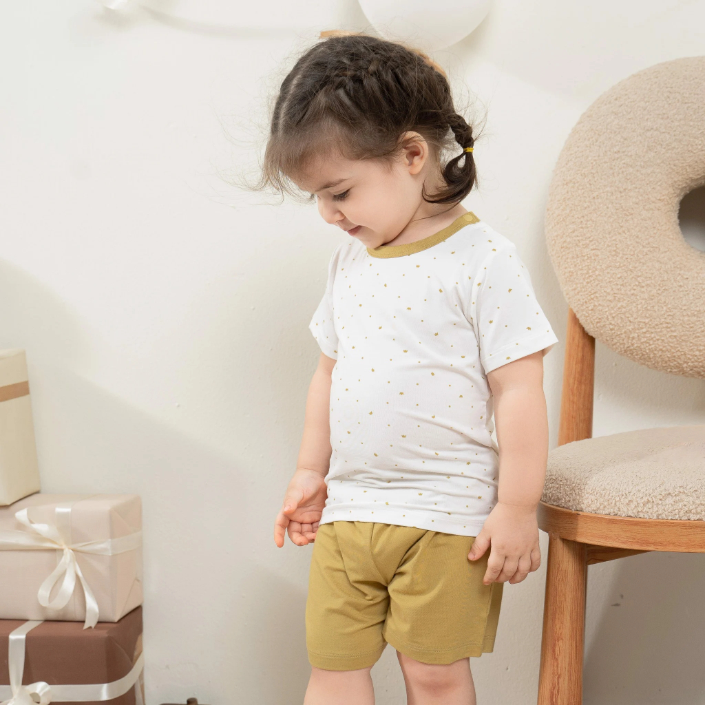 Bộ cộc tay cúc vai cotton mềm BU Glory 2023