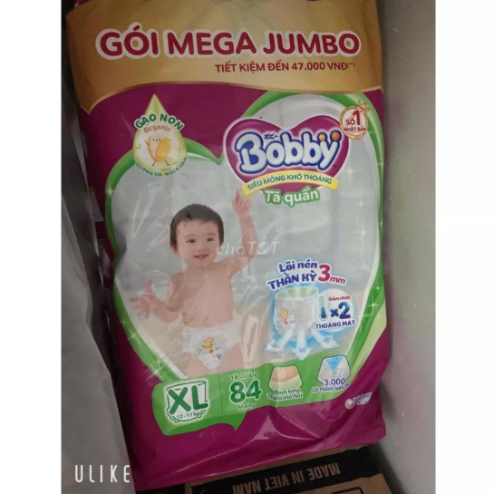 ✓ SẲN HÀNG✓™TÃ QUẦN BOBBY MEGA JUMBO XL84 + 12 MIẾNG.