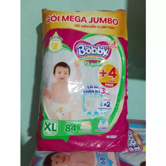 ✓ SẲN HÀNG✓™TÃ QUẦN BOBBY MEGA JUMBO XL84 + 12 MIẾNG.