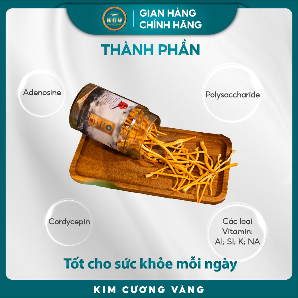 Đông Trùng Hạ Thảo Gold Kim Cương Vàng (10g)