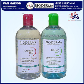 Nước tẩy trang bioderma  xanh hồng da dầu nhờn mụn , da nhạy cảm 100ml 500ml