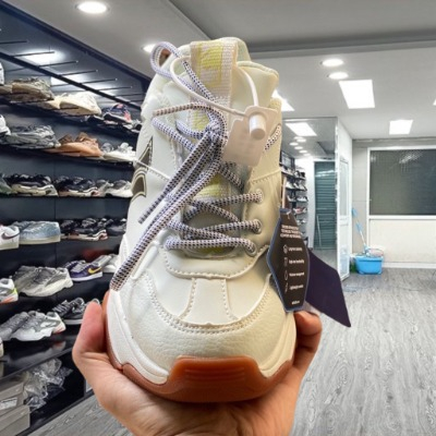 Giày thể thao nam nữ mlb NY nam nữ màu trắng đế nâu hot 2022