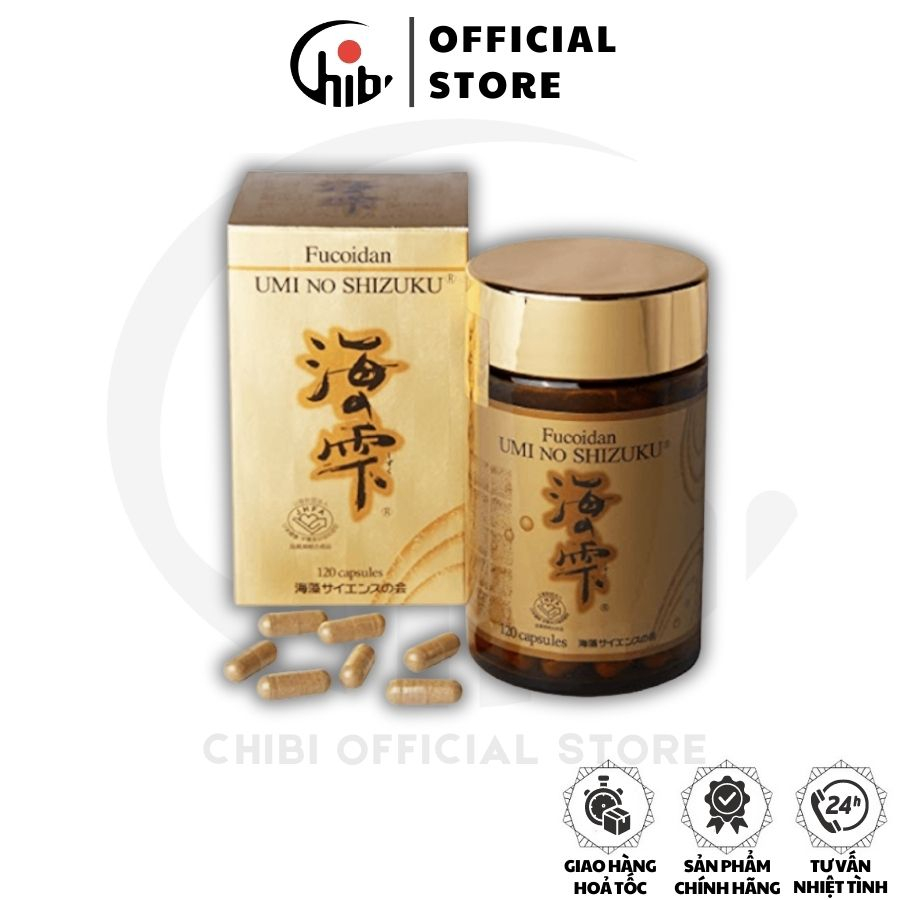 Fucoidan Umi No Shizuku nội địa Nhật Bản 120 viên hộp vàng