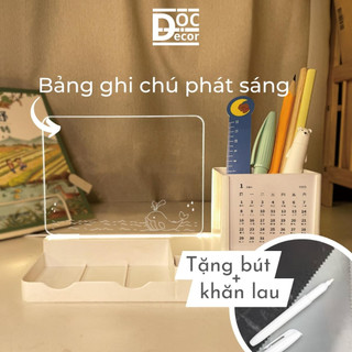 Kệ đựng bút kèm bảng ghi chú phát sáng, Hộp bút, Ống đựng bút