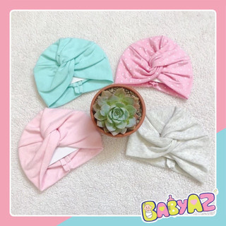 Mũ turban xoắn cho bé gái, nón tuban nơ chéo trùm đầu em bé sơ sinh siêu xinh chất cotton