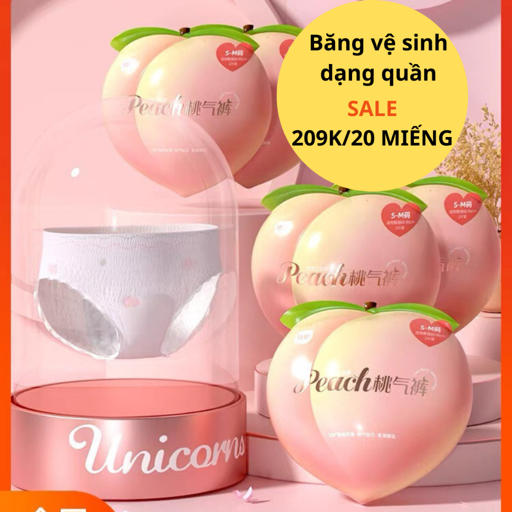 Combo 10bịch băng vệ sinh quần UNICORN thiết kế mới ôm trọn,siêu mỏng, thiêu chống tràn size SMLX (2m/b =20m )