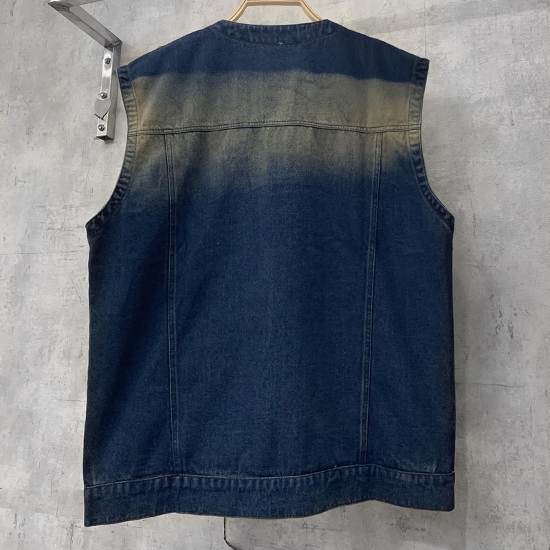 Áo gile jeans unisex cho nam cà nữ