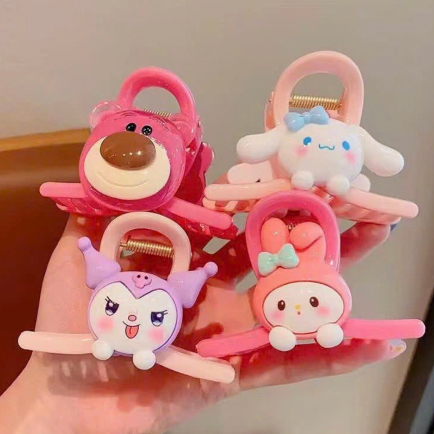 Kẹp tóc càng cua cho bé hình gấu dâu siêu cute|HD96