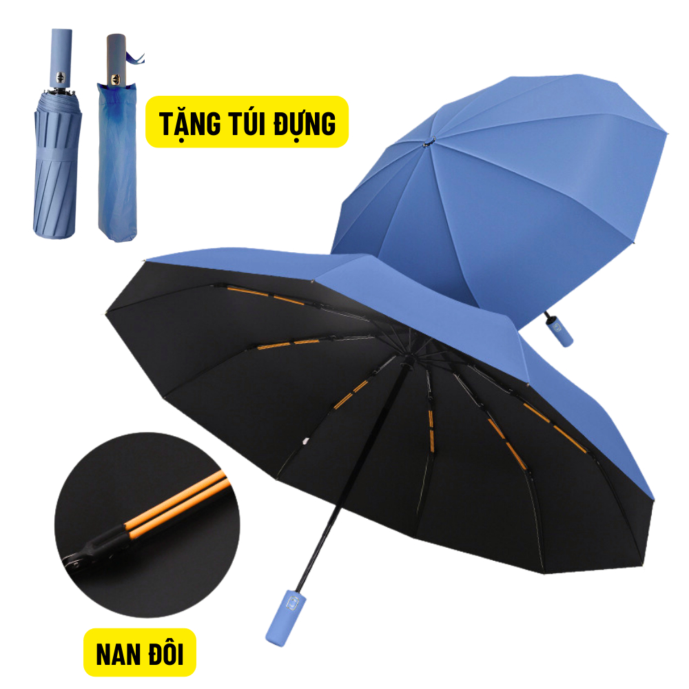 🌂Ô Dù Chống Gió Cỡ Lớn 24 Nan 12 Nan Đôi Xuất Nhật Mở Tự Động Phủ Vinyl 2 Lớp Che Mưa, Che Nắng Chống tia UV Mingroup