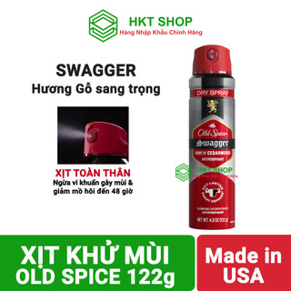 Xịt Khử mùi và ngăn mồ hôi Old Spice Sweat Defense Stronger Swagger 122G - HKT Shop