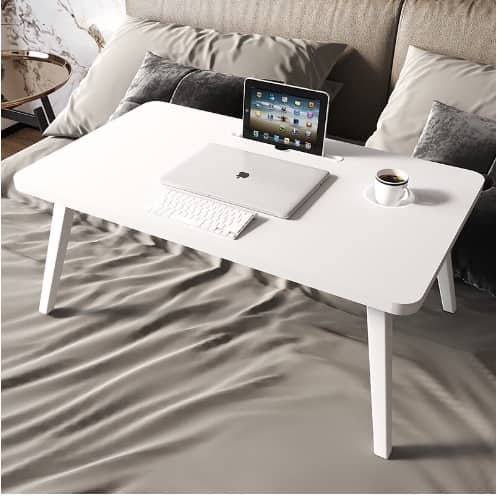 Bàn học làm việc, bàn ăn gấp gọn có khe cắm ipad mặt gỗ MDF hiện đại thông minh- GP220
