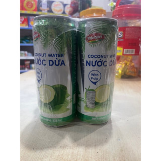 [ GIÁ ƯU ĐÃI ] - Lốc 6 lon nước dừa Jojonavi có cơm dừa 325ml