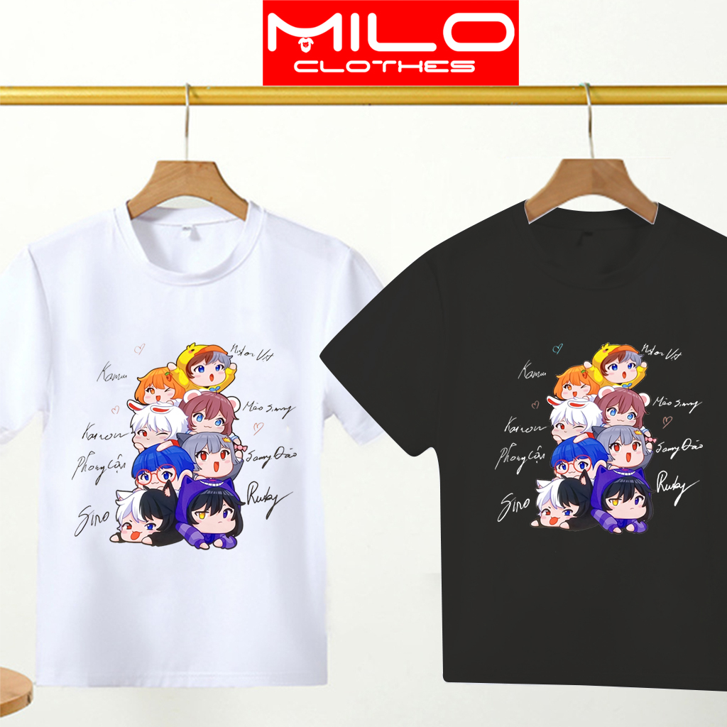 Áo Hero Team Kèm Chữ Ký Hero Team Màu Đen + Trắng Thoáng Mát, Thời Trang Hero Team Unisex,Có size trẻ em