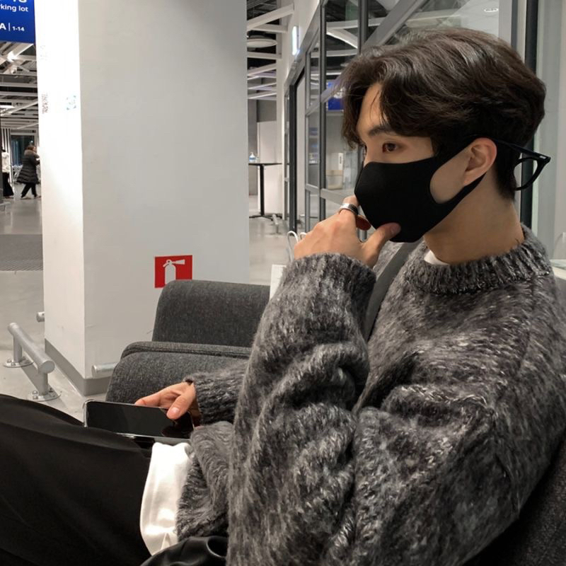 Áo Len Lông Trơn Bo Tay Hàn Quốc Dáng Rộng