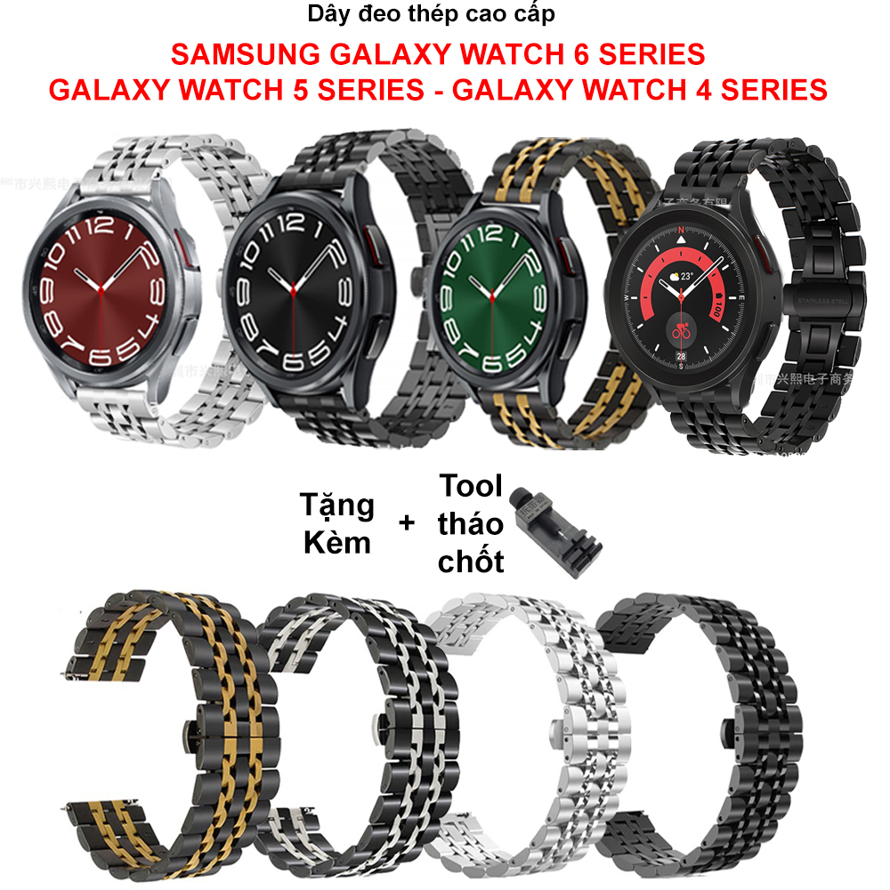 Dây đeo thép cao cấp Samsung Galaxy Watch 6, Galaxy Watch 5,Galaxy Watch 4